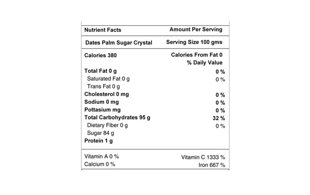 Ekgaon Dates Palm Sugar Crystal    Pack  250 grams